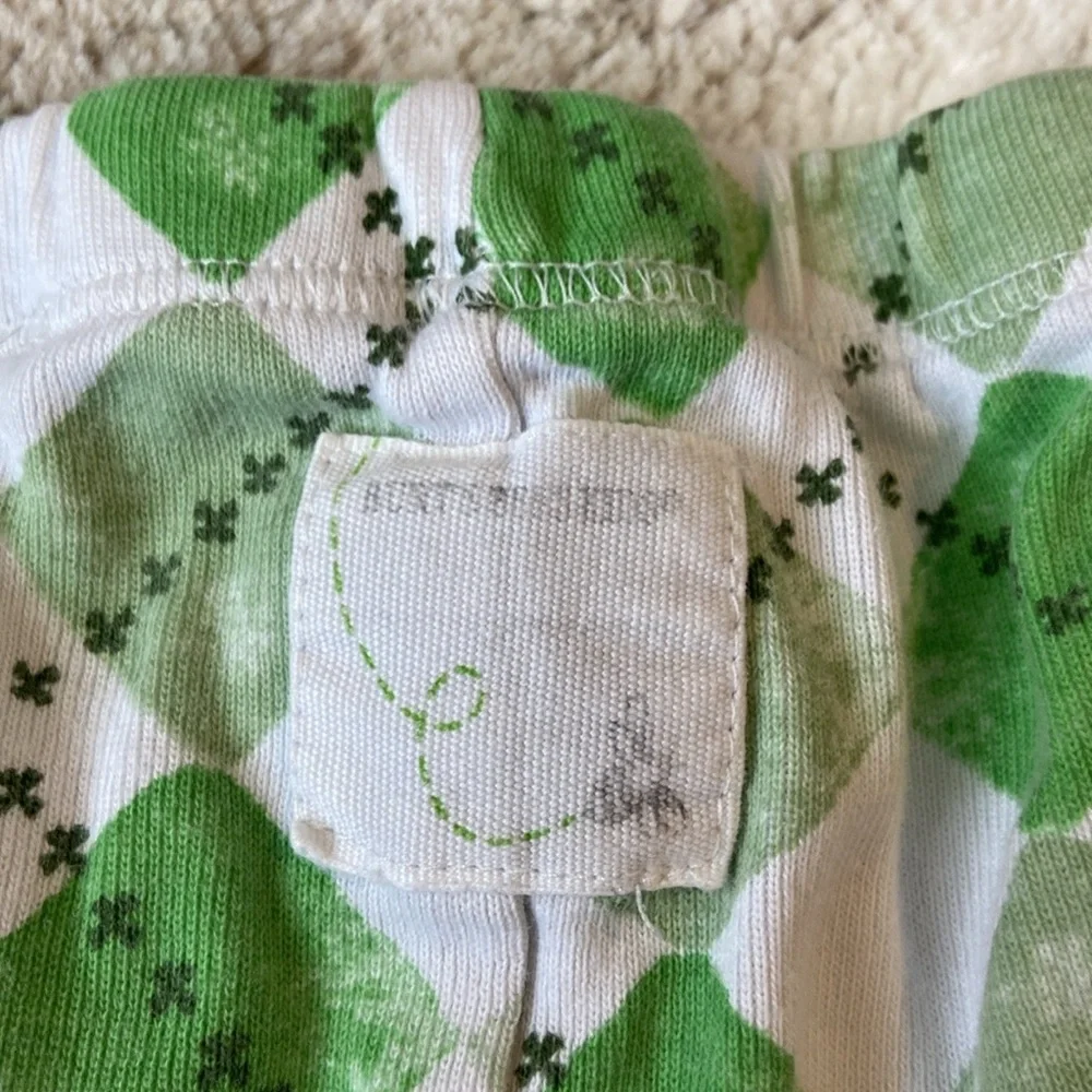 Burt’s Bees Kids matching set boys 2T green argyle preppy loungewear pajamas